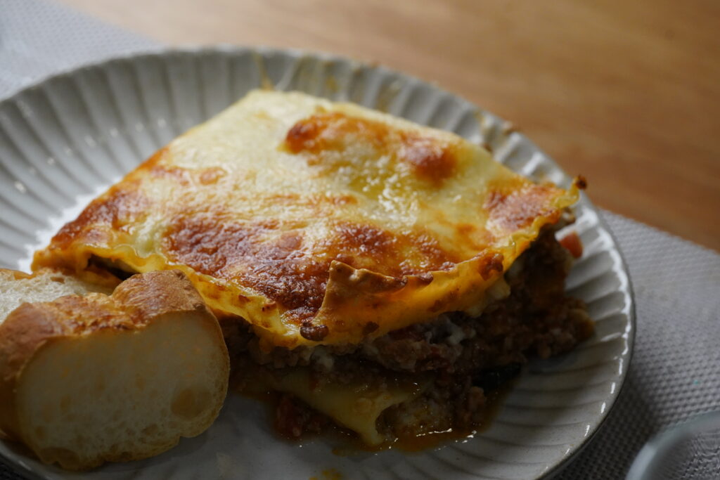 Cut lasagna