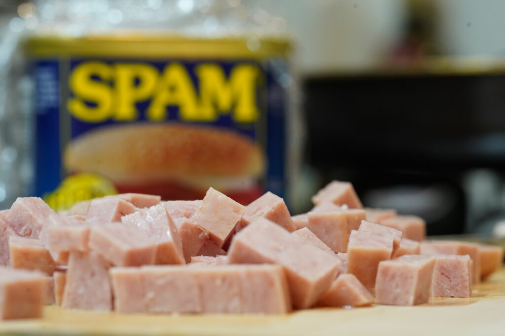 SPAMの角切りの写真