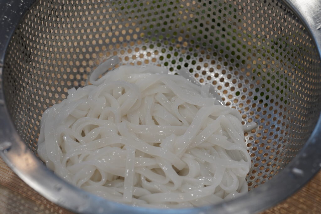 茹でたフォーの写真