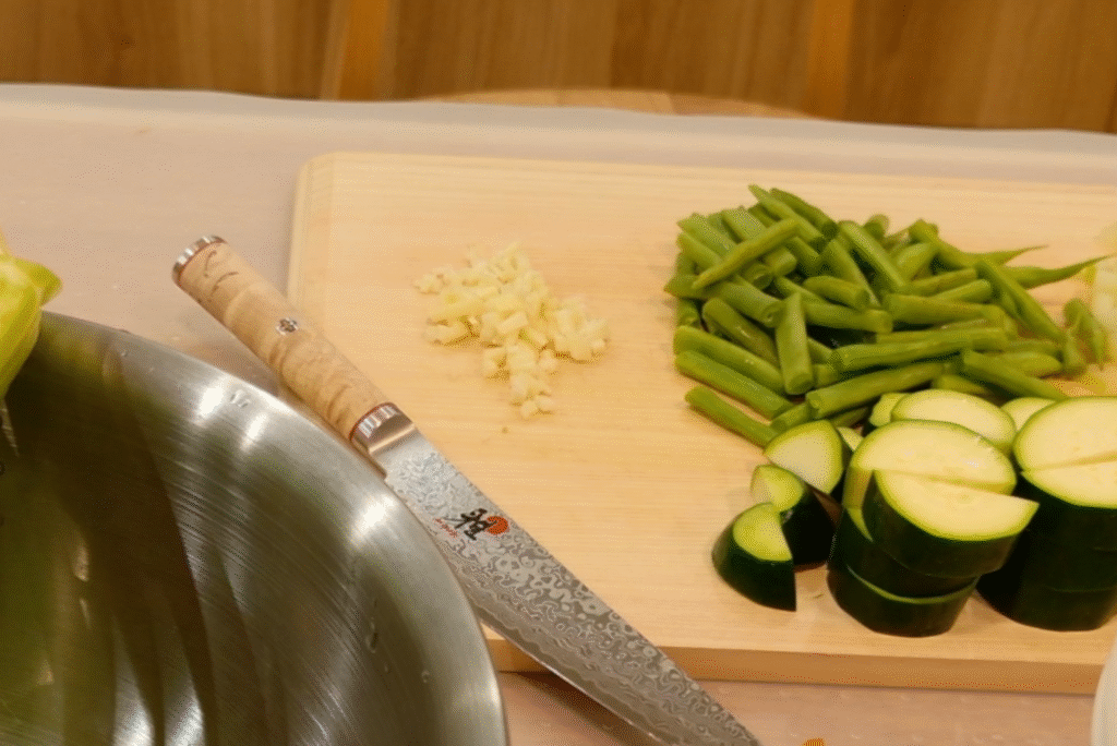 ミネストローネの野菜の写真