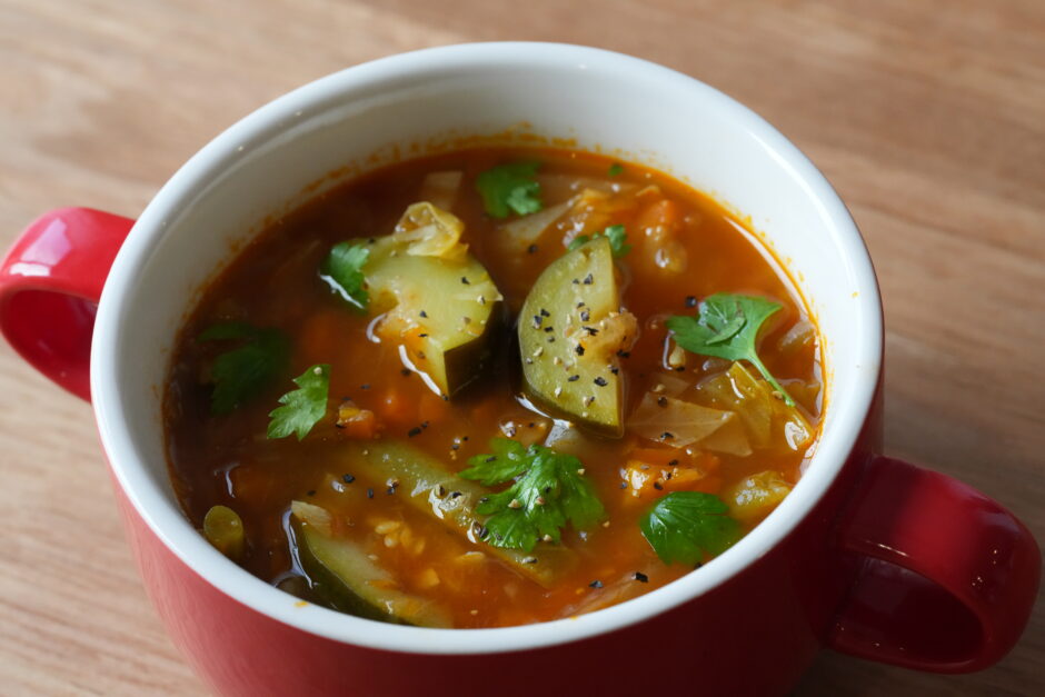 7種の野菜のミネストローネの写真