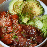 Fresh Salmon and Tuna Poke Bowl