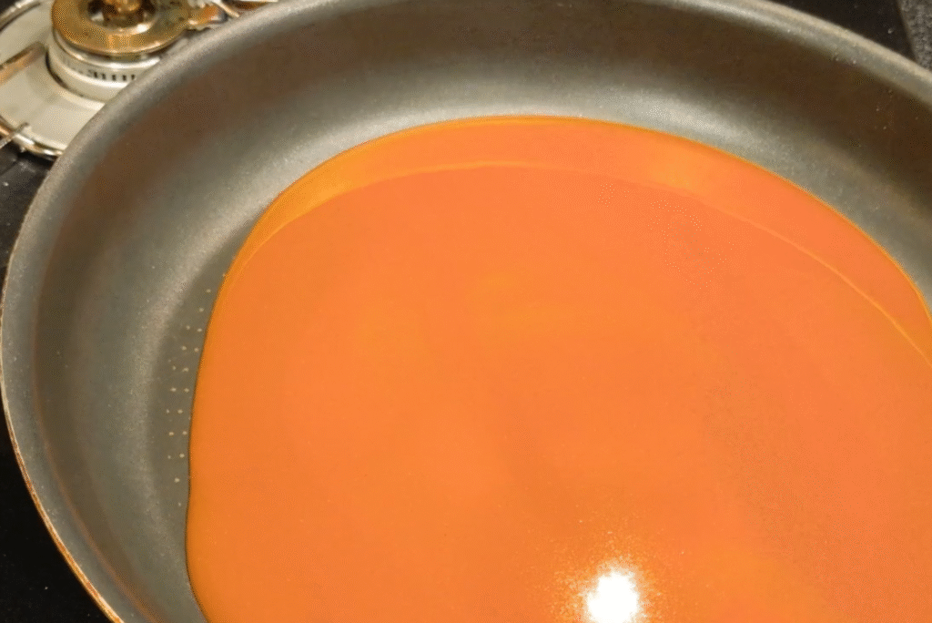 ホッターソースを温める写真